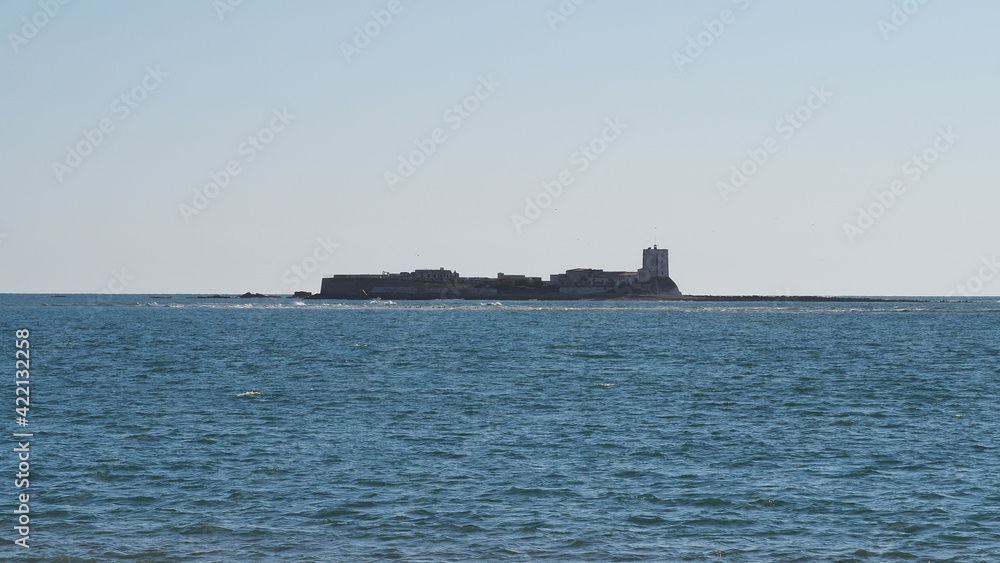Castillo de Sancti Petri centrado, Cádiz, España Castillo de Sancti Petri centrado, Cádiz, España