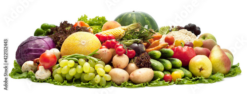 Fototapeta Naklejka Na Ścianę i Meble -  Fresh Vegetables, Fruits and other foodstuffs.