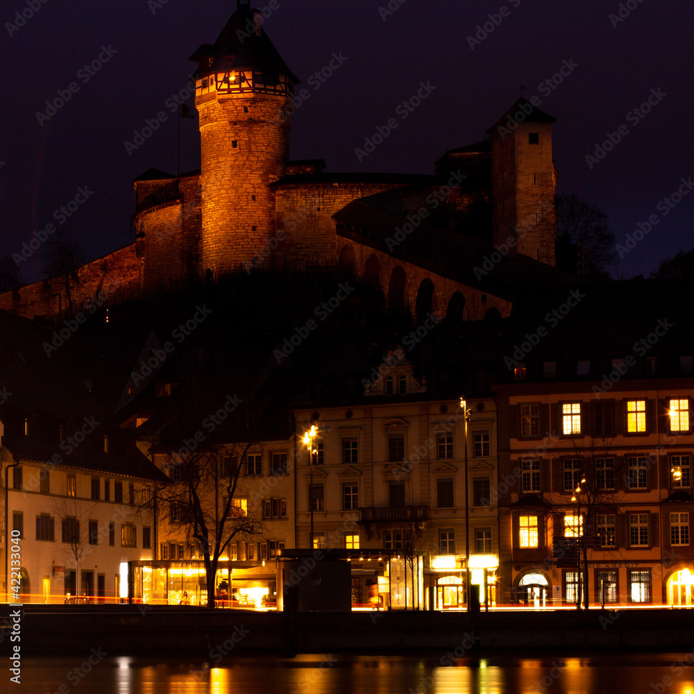 city castle at night