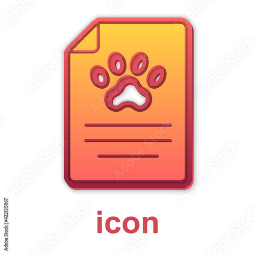 Gold Clipboard with medical clinical record pet icon isolated on white background. Health insurance form. Medical check marks report. Vector