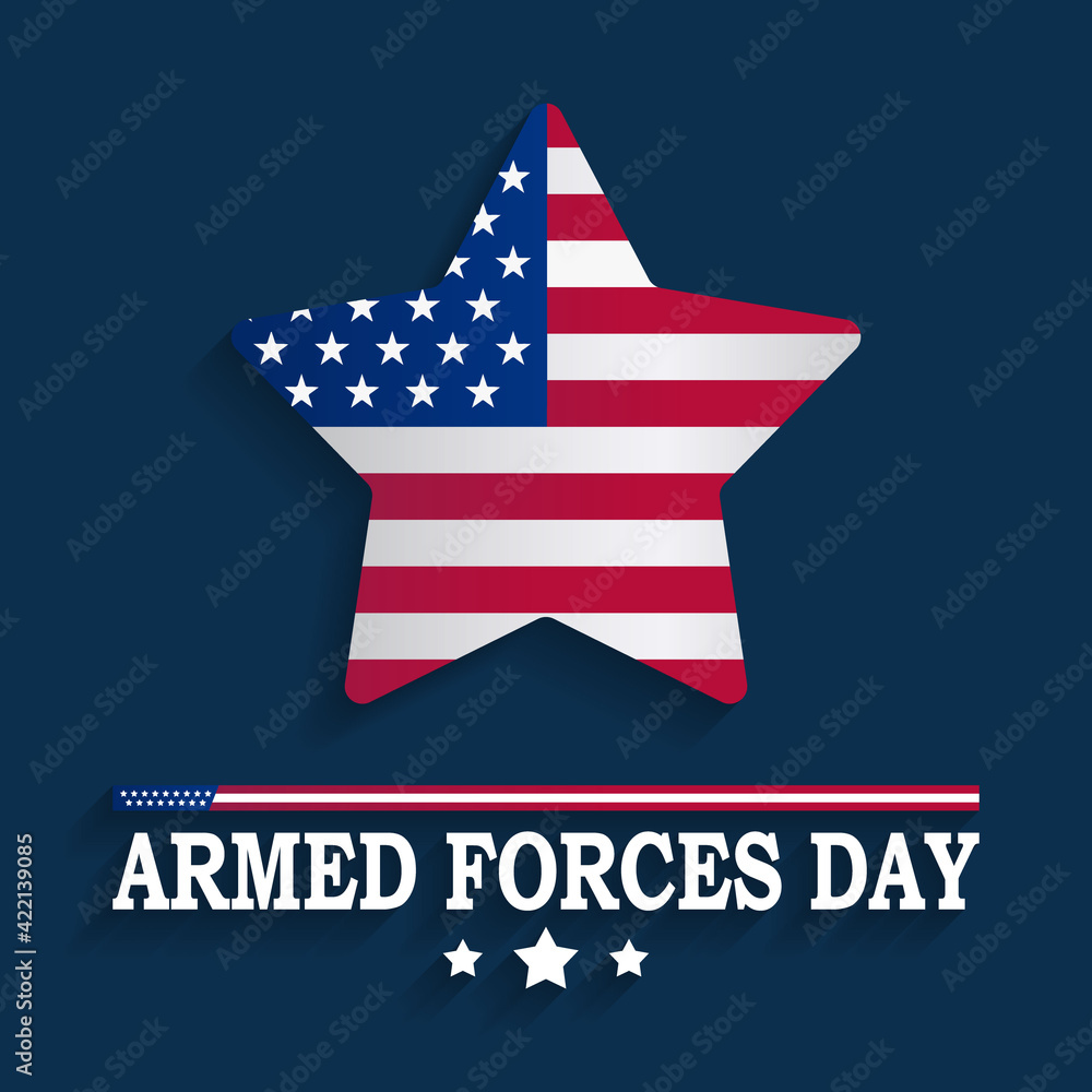 Armed forces day is observed in United States of America during May, it is a chance to show your support for the men and women who make up the Armed Forces community. Vector illustration. Armed forces day is observed in United States of America during May, it is a chance to show your support for the men and women who make up the Armed Forces community. Vector illustration.