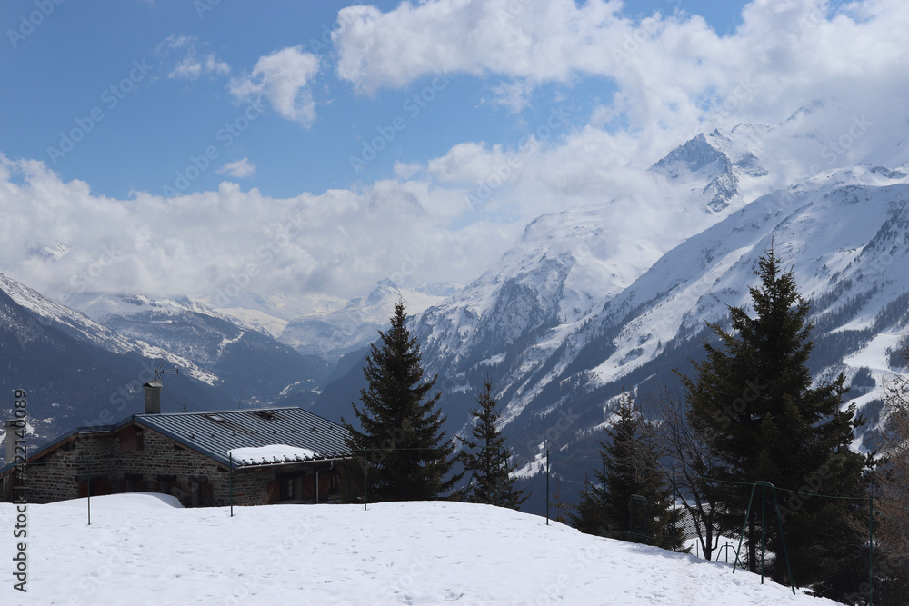 ski resort in the mountains