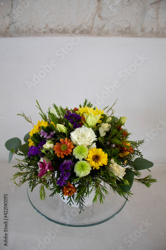 Stunning floral arrangement in studio
