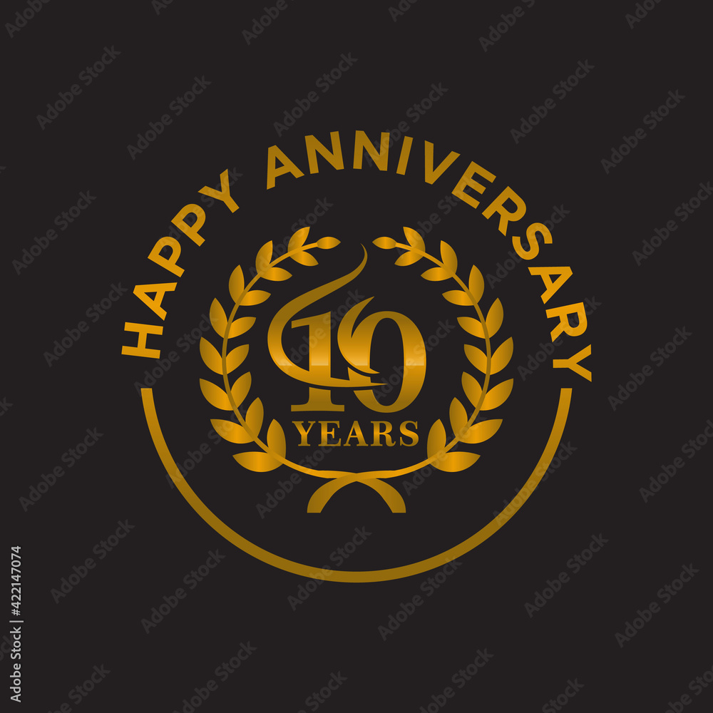 Fototapeta premium 10 years anniversary celebration design with thin number shape, for special celebration event