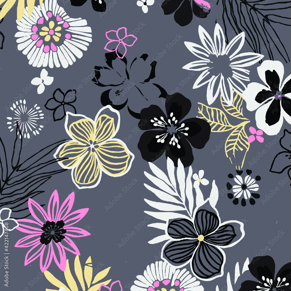 Floral background for textiles. Floral background for textiles.