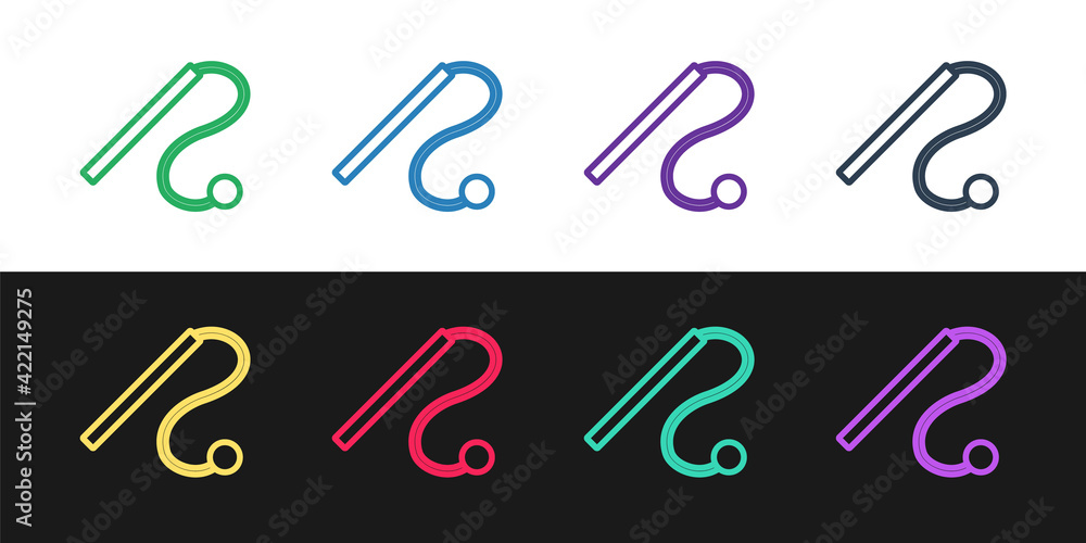 Set line Pet cat toy icon isolated on black and white background. Vector Set line Pet cat toy icon isolated on black and white background. Vector