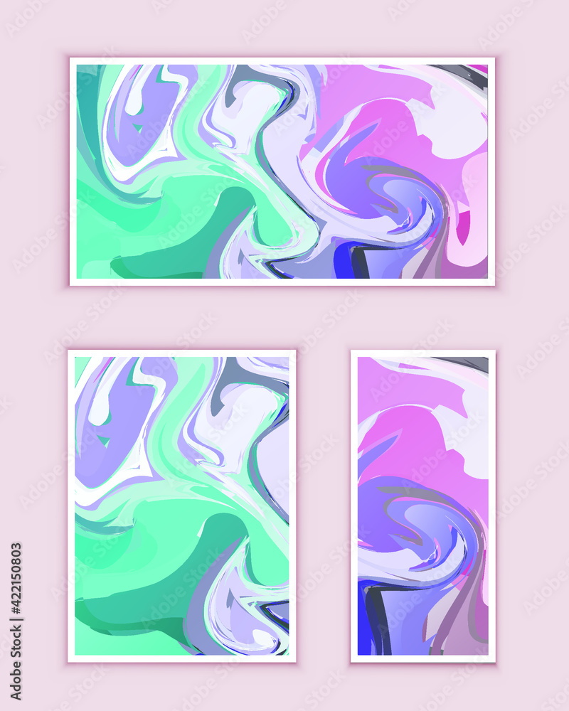 Abstract painting can be used as a trendy background for wallpapers, posters, cards, invitations, websites. Modern artwork. Marble effect painting