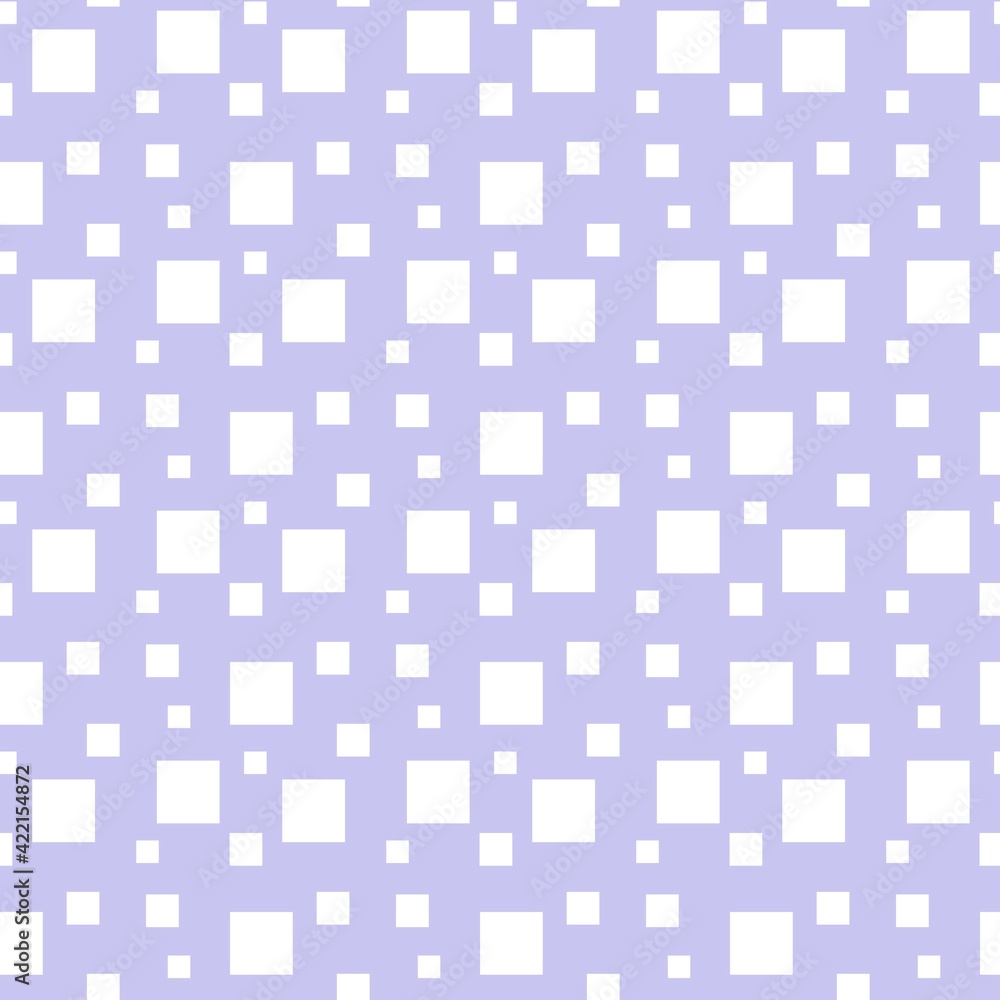 Colorful seamless pattern design with white squares and pastel purple background Colorful seamless pattern design with white squares and pastel purple background