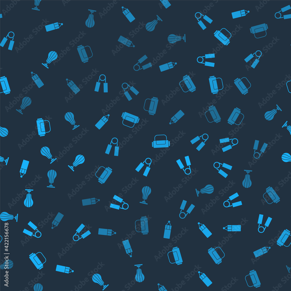 Set Punching bag, Sport expander, and on seamless pattern. Vector Set Punching bag, Sport expander, and on seamless pattern. Vector