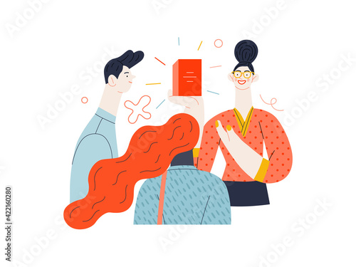 Discounts, sale, promotion. Flat vector modern illustartion