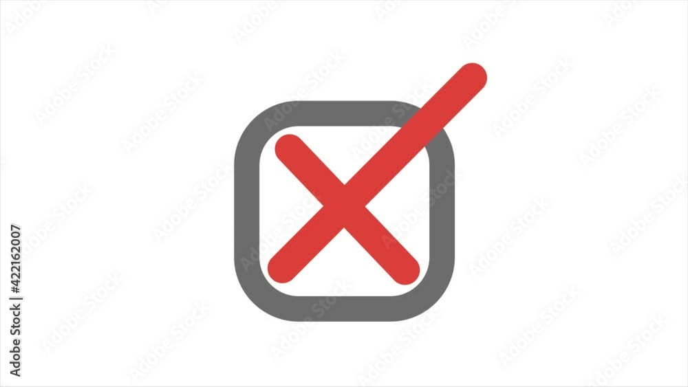 Cross sign. Red NO icon of on white background. Simple marks graphic ...