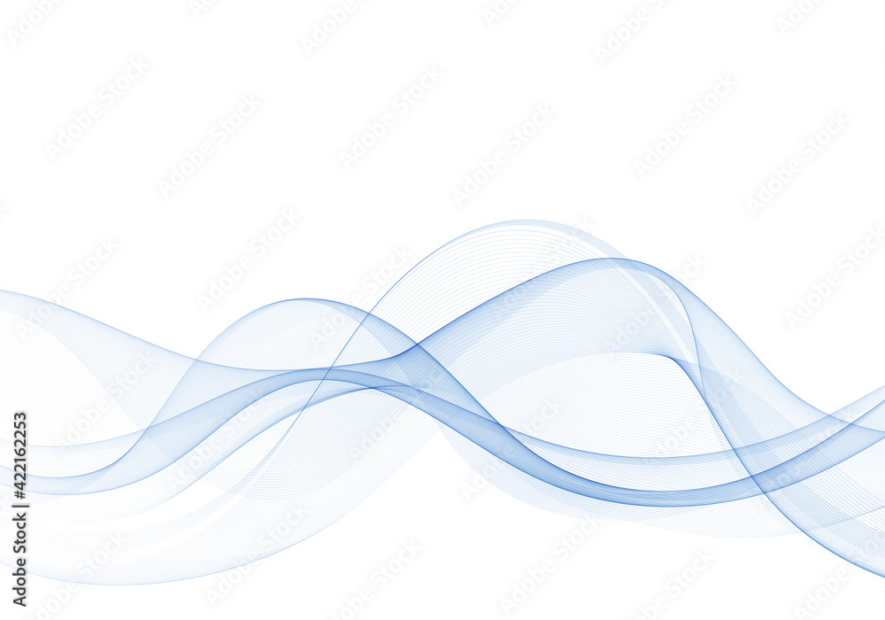 Abstract blue wave vector background Blue wave flow Abstract blue wave vector background Blue wave flow