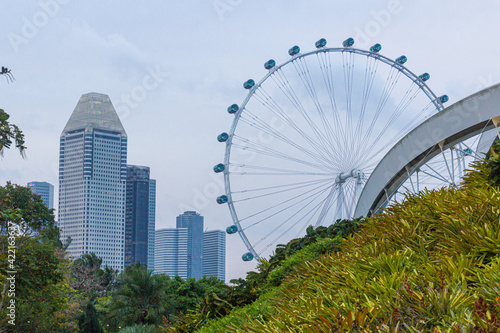 View of the Singapore skyline