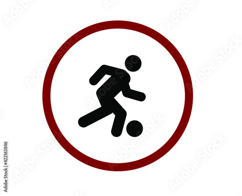 No football vector icon.  Editable stroke. Linear style sign for use on web design and mobile apps, logo. Symbol illustration. Pixel vector graphics - Vector