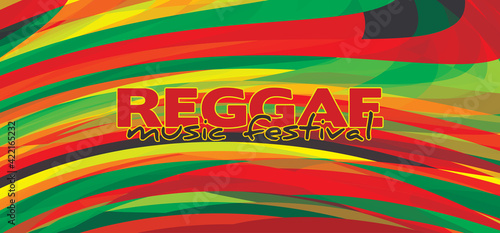 Design template for reggae music festival. Vector