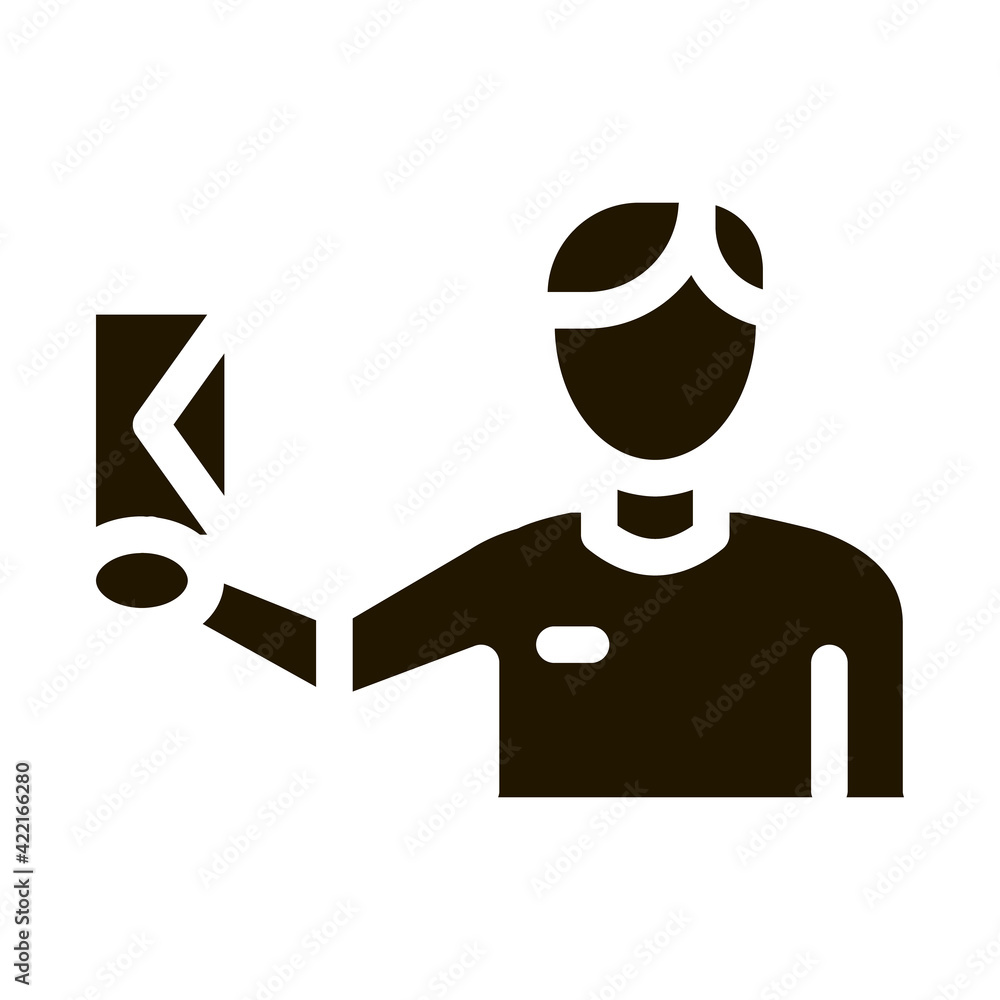 Courier Delivery Letter Icon Vector Glyph Illustration Courier Delivery Letter Icon Vector Glyph Illustration