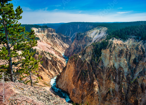 View downstream of the Grand Canyon of Yellowstone
