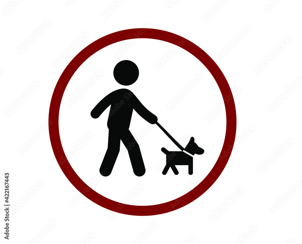 No walking with dog vector icon. Editable stroke. Symbol in Line Art Style for Design, Presentation, Website or Apps Elements. Pixel vector graphics - Vector No walking with dog vector icon. Editable stroke. Symbol in Line Art Style for Design, Presentation, Website or Apps Elements. Pixel vector graphics - Vector