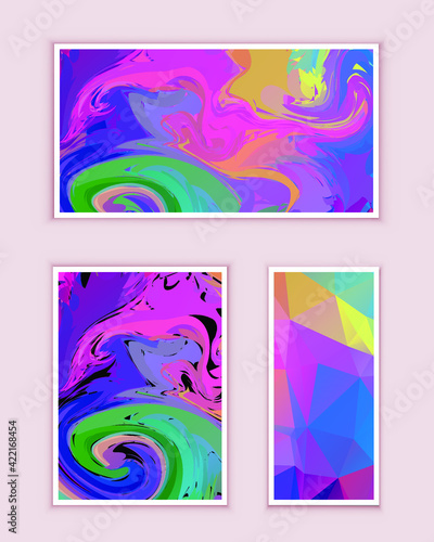 Abstract painting can be used as a trendy background for wallpapers, posters, cards, invitations, websites. Modern artwork. Marble effect painting