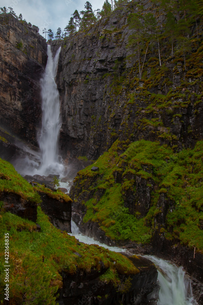 Nauståfossen is a beautiful waterfall in Todalen Norway. The waterfall has a drop of 110 meters. the area is known for its clean and distinctive environment Nauståfossen is a beautiful waterfall in Todalen Norway. The waterfall has a drop of 110 meters. the area is known for its clean and distinctive environment