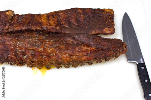 Wallpaper Mural Costillas asadas adobadas con salsa picante. Costillas a la diabla. comida mexicana Torontodigital.ca