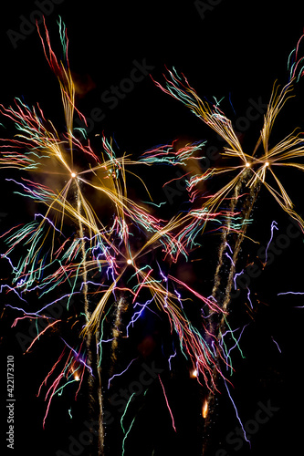 Obraz na płótnie fireworks in valencia at night w salonie
