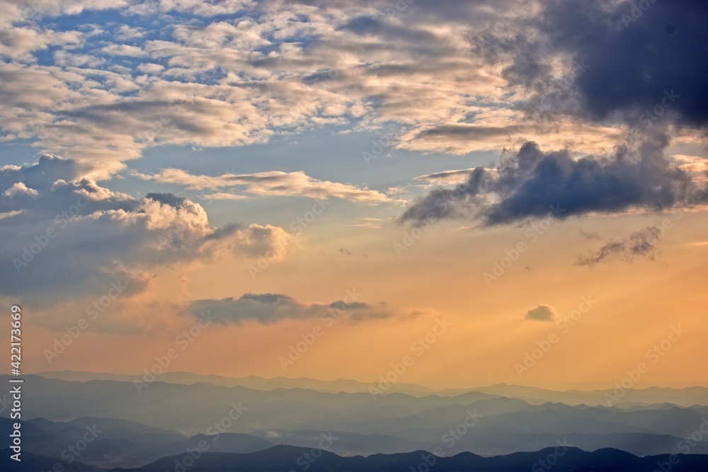 sunset in the mountains sunset in the mountains