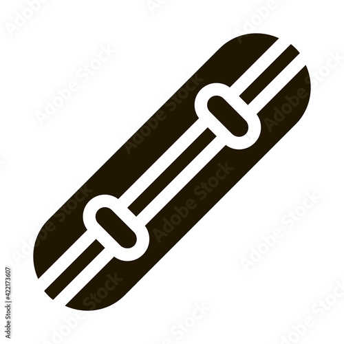Skateboard Icon Vector Glyph Illustration