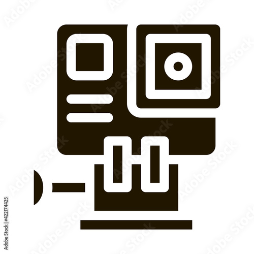 Action Camera Icon Vector Glyph Illustration