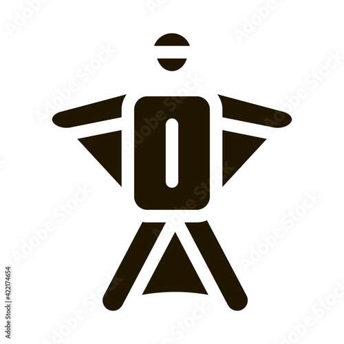 Skier Icon Vector Glyph Illustration