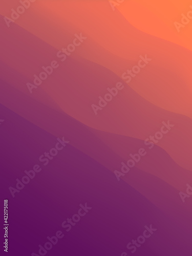 Digital illustration of wavy background with flowing trendy gradients. 3d rendering modern abstract template