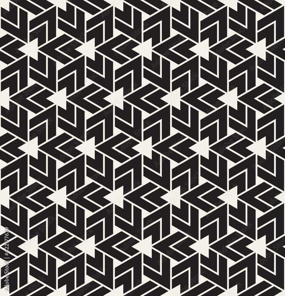 Vector seamless pattern. Modern monochrome texture. Repeating abstract background. Trendy design with geometric shapes. Bold triangular print. Vector seamless pattern. Modern monochrome texture. Repeating abstract background. Trendy design with geometric shapes. Bold triangular print.