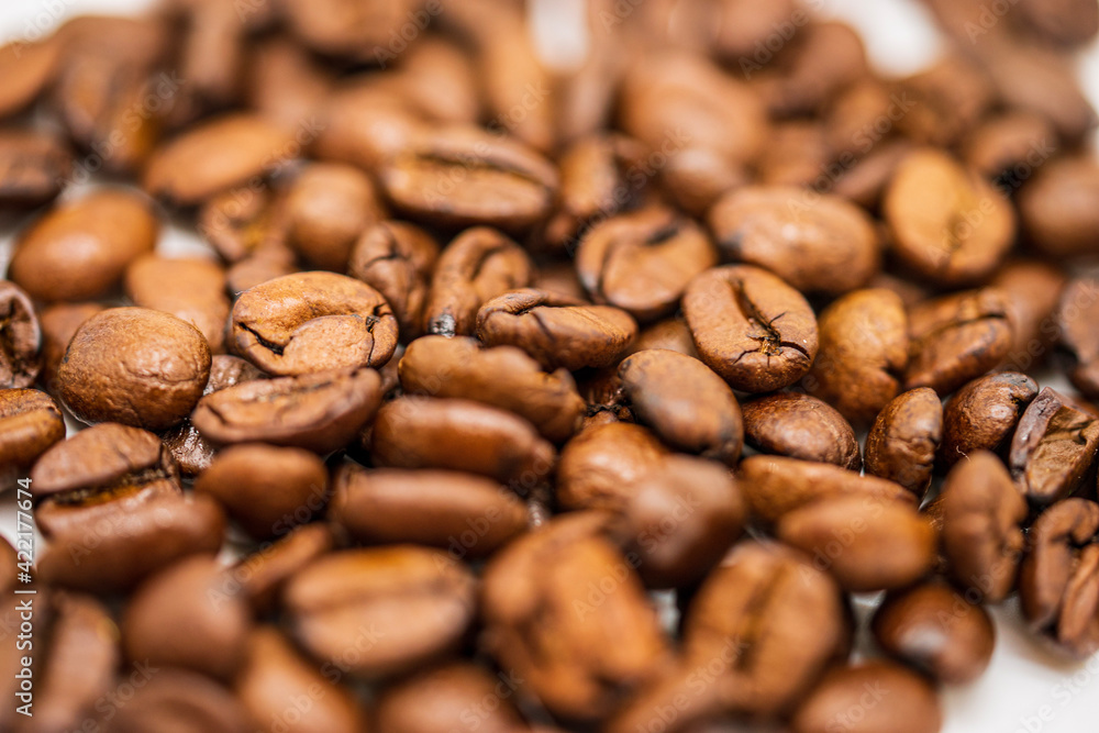 Naklejka premium coffee beans background