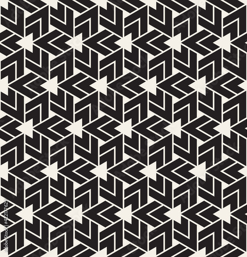 Vector seamless pattern. Modern monochrome texture. Repeating abstract background. Trendy design with geometric shapes. Bold triangular print.