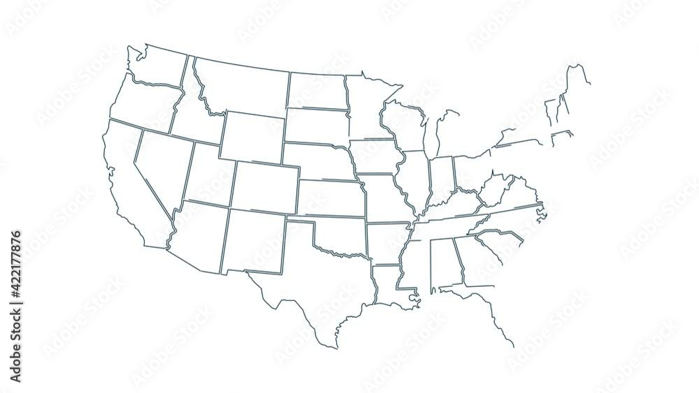 Line Map of United States of America - 1000 F 422177876 EQn84Q9gZrnZE5IDJQ18WIYK1Ft5A2zf 