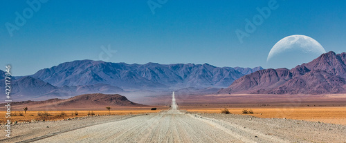Amazing road and mountains in africa photo