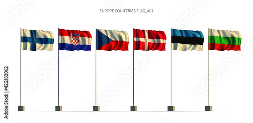Europe flag. European count...