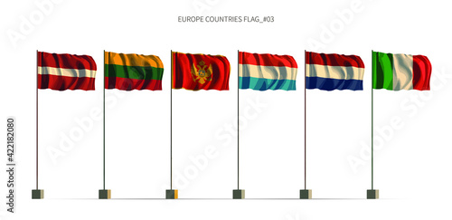 Europe flag. European count...