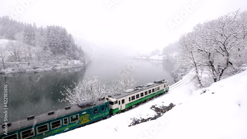 只見線の雪景色かねやま