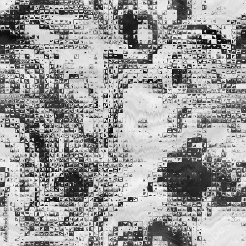 Wallpaper Mural Black and white seamless abstract grunge texture. High quality illustration. Ornate glossy luxurious polished monochrome design for print and surface design. Modern textile art. Ink background. Torontodigital.ca