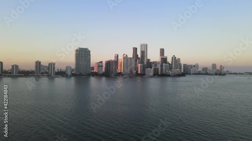 Wallpaper Mural Miami skyline at sunset Torontodigital.ca