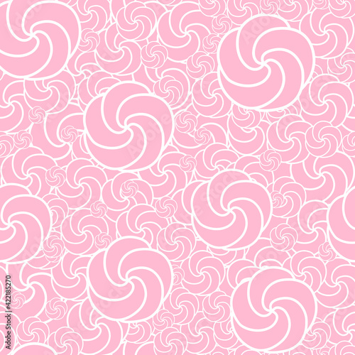 Vector Swirl Pink seamless pattern background. Perfect for fabric, scrapbooking, wallpaper projects.