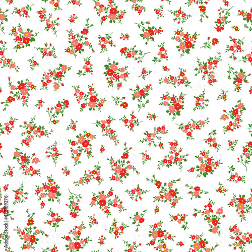 Seamless and liberty style cute floral pattern,