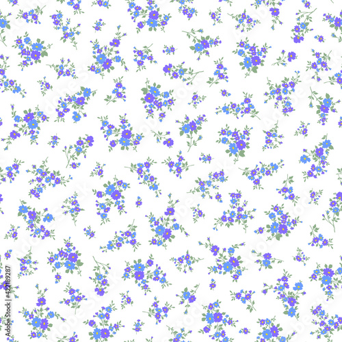 Seamless and liberty style cute floral pattern,