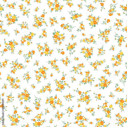 Seamless and liberty style cute floral pattern,