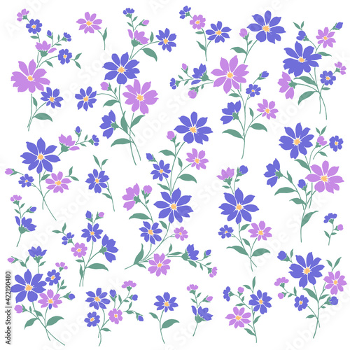 Beautiful flower illustration material collection 