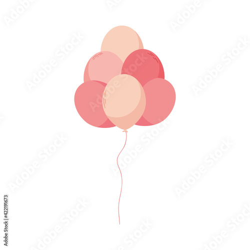 pink balloons bunch
