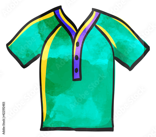 Watercolor style icon Baseball jersey