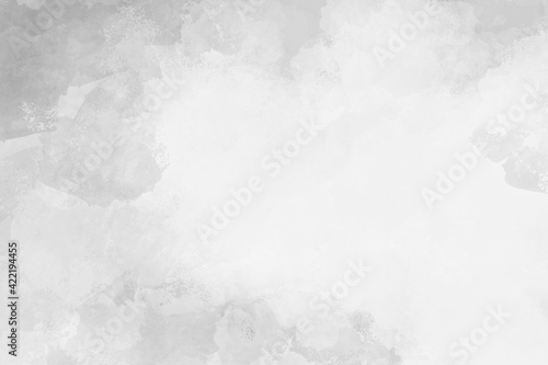 white watercolor background with abstract texture grunge border with soft pastel cloudy gray neutral color