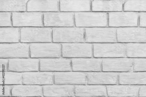 Light gray or white brick block wall surface texture background